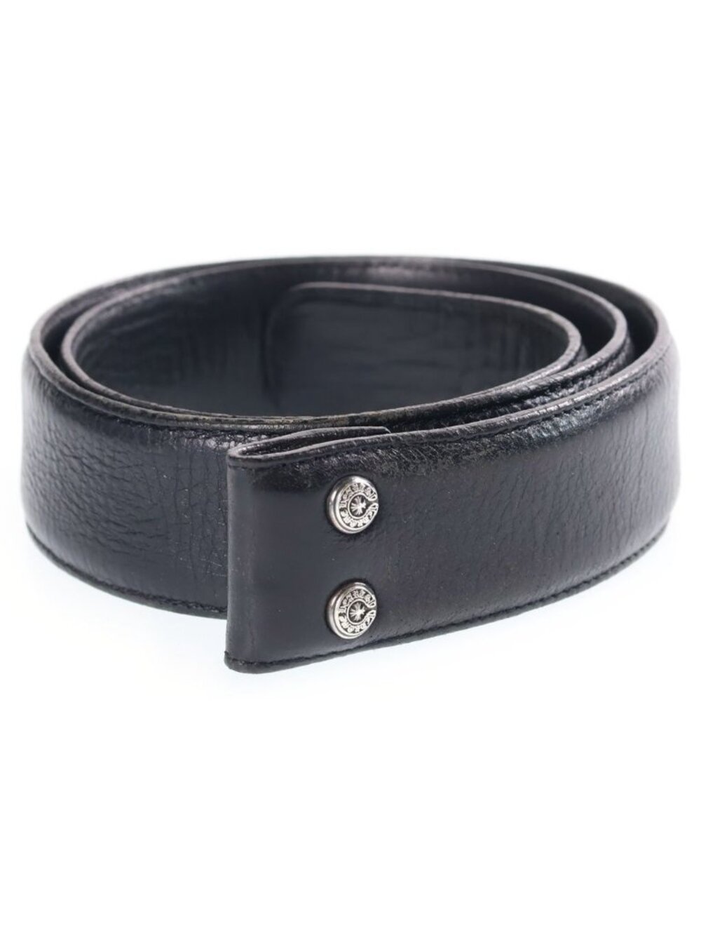 Chrome Hearts 1.5 Strap Horseshoe Rivets Leather Belt Black